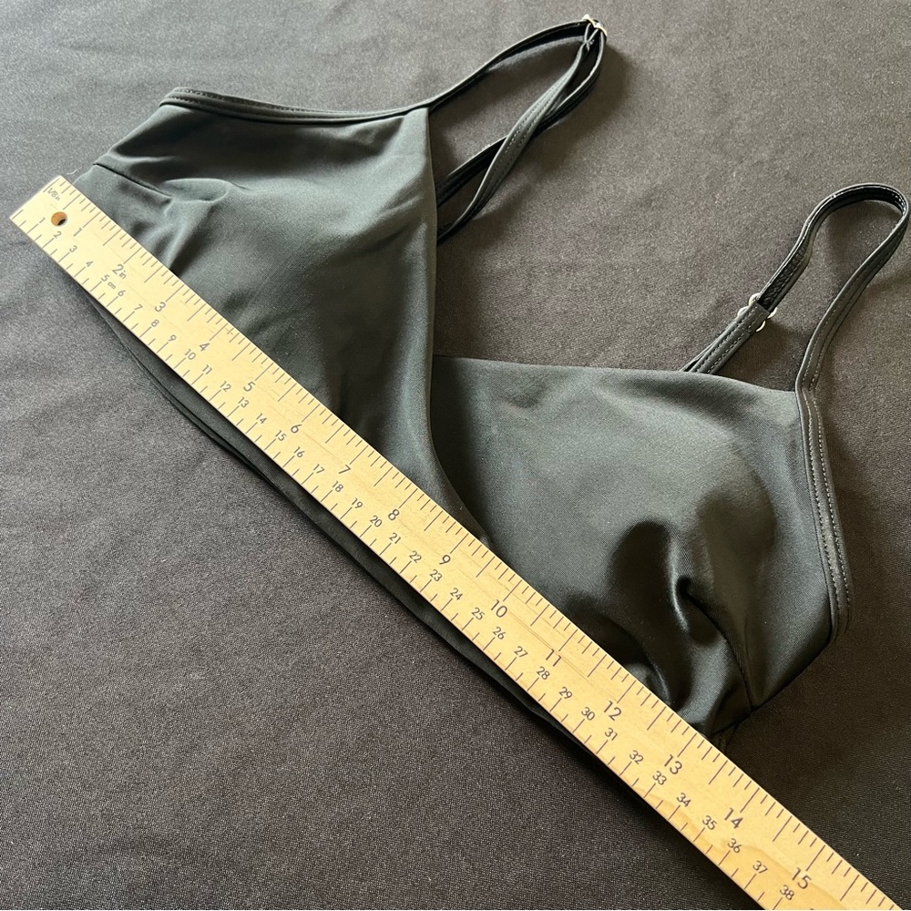 Black Minimalist Triangle Bikini Top | Size M | Classic Swim - Picture 2 of 5